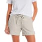 Womens Per Se Solid Drawstring Tie Linen Shorts - image 1