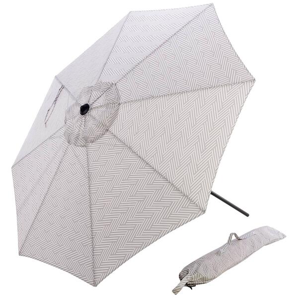 Allen + Roth 9ft. Market Umbrella - Grey - image 