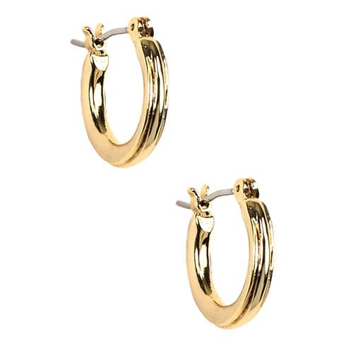 Napier Small Gold Tone Hoop Earrings