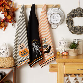 DII® Embellished Halloween Kitchen Towels Set Of 3