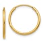 Gold Classics&#40;tm&#41; 14kt. 16mm Gold Endless Hoop Earrings - image 1