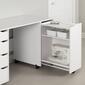 South Shore Crea Pure White Sewing Craft Table w/ Wheels - image 6
