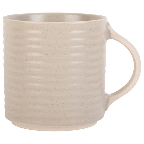 Home Essentials 18oz. Matte Grey with Lnes Mug - image 