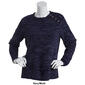 Petite Napa Valley Long Sleeve Button Shoulder Space Dye Sweater - image 5