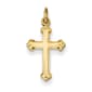 Unisex Gold Classics&#40;tm&#41; 14kt. Yellow Gold Cross Charm Pendant - image 1