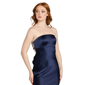 Juniors Morgan & Co. Stretch Satin Strapless Column A-Line Dress - image 3
