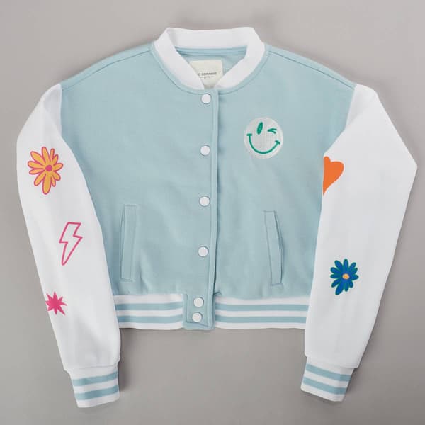 Girls &#40;7-16&#41; No Comment Amour Varsity Bomber Jacket - image 