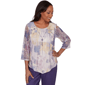 Womens Alfred Dunner Grand Bazaar Stained Glass Mesh Blouse - image 1