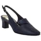 Womens Easy Street Navy Snake Slingback Heels - image 1