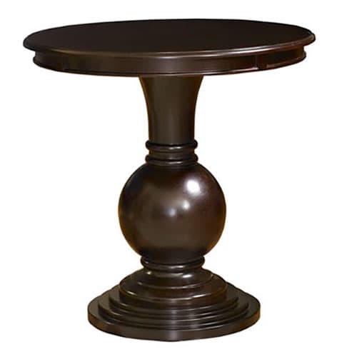 Linon Home Decor Espresso Round Accent Table - image 