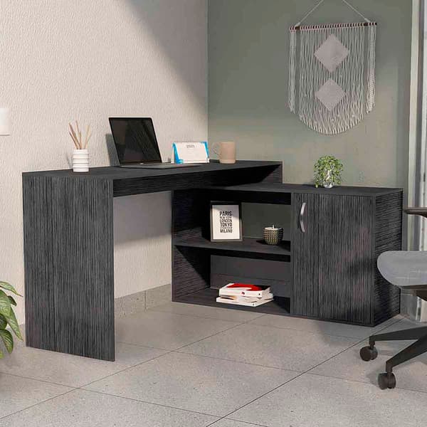 FM FURNITURE Dallas L-Shaped Home Office Desk