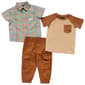Baby Boy &#40;12-24M&#41; Tahari Short Sleeve Tee/Button Down & Pants Set - image 1