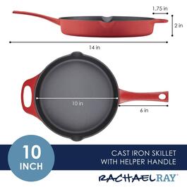 Rachael Ray Premium Rust-Resistant Cast Iron Skillet - 10-Inch