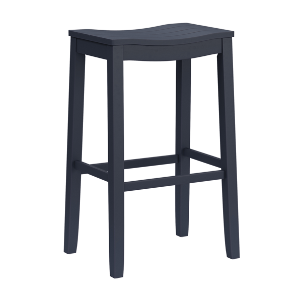 HH2 Home Fiddler Navy Backless Bar Height Stool with Saddle Seat