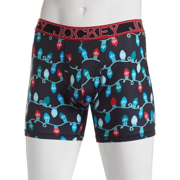Mens Jockey Big Christmas Lights Boxer Briefs - Black - image 