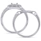 Loveblooms™ Princess & Round 1/3ctw. Diamond Bridal Ring Set - image 3