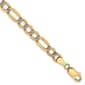Mens Gold Classics(tm) 5.25mm. 14k Semi Solid Pave Figaro Bracelet - image 1