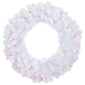 Northlight Pre-Lit Woodbury Pine Pink Lights Christmas Wreath - image 2