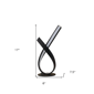 HomeRoots 17in. Black Bedside LED Table Lamp - image 3