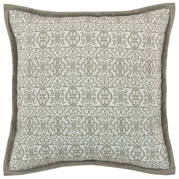 Royal Court Evergreen Square Quilted Decorative Pillow - 16x16