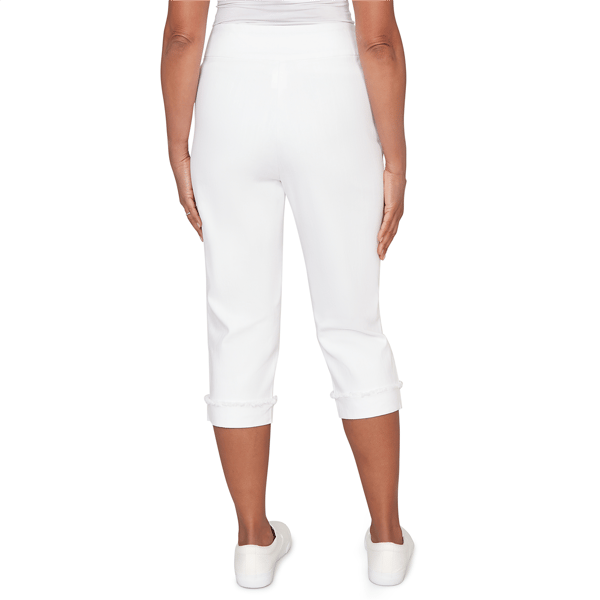 Womens Alfred Dunner Port Side Pull On Pearl Hem Capris