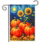 Briarwood Lane Starry Night Pumpkins Garden Flag - image 1