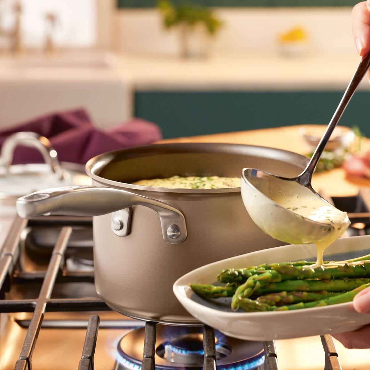 Anolon® Ascend Hard Anodized Nonstick Saucepan with Lid - 3-Quart