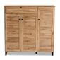 Baxton Studio Coolidge 3-Door Shoe Storage Cabinet w/ Drawer - image 3