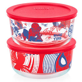Pyrex 4pc. 4 Cup Round Marvel Spider-Man Food Storage Containers