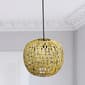 Lalia Home 1-Light Bohemian Farmhouse Coastal Paper Shade Pendant - image 5
