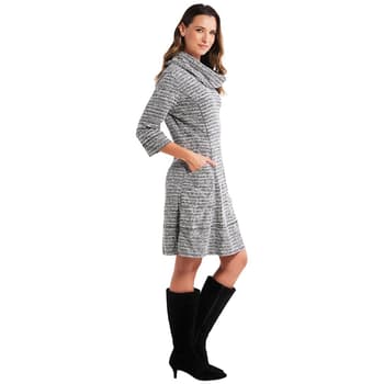 Petites Robbie Bee 3/4 Sleeve Cowl Neck Knit Sweater Dress - Boscov's