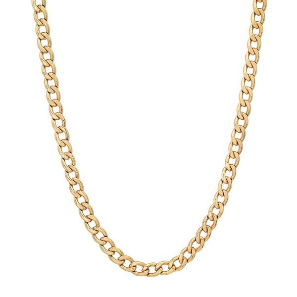 Mens Iron Saints 6mm Cuban Link 18kt. Gold-Plating Necklace - image 