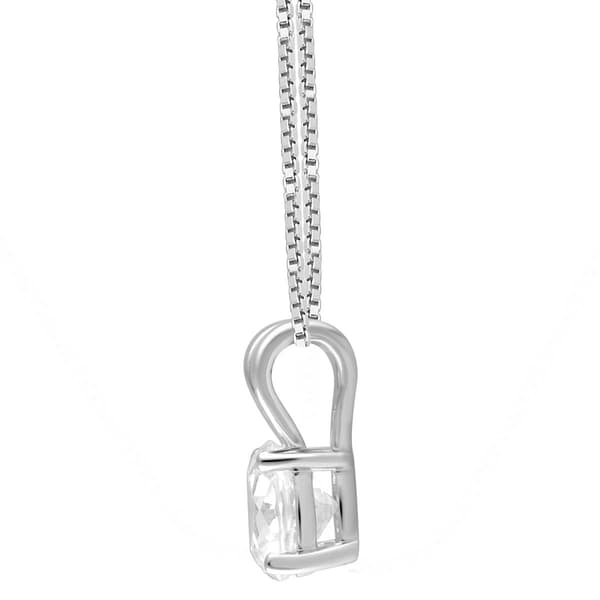 Nova Star® White Gold Lab Grown Diamond Solitaire Pendant