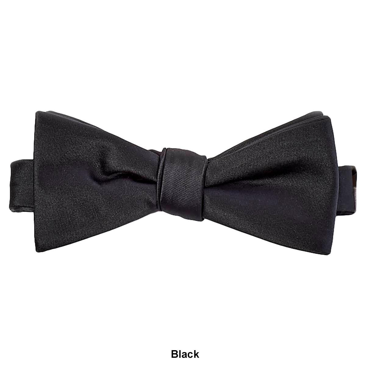 Mens John Henry Satin Solid Bow Tie in Box