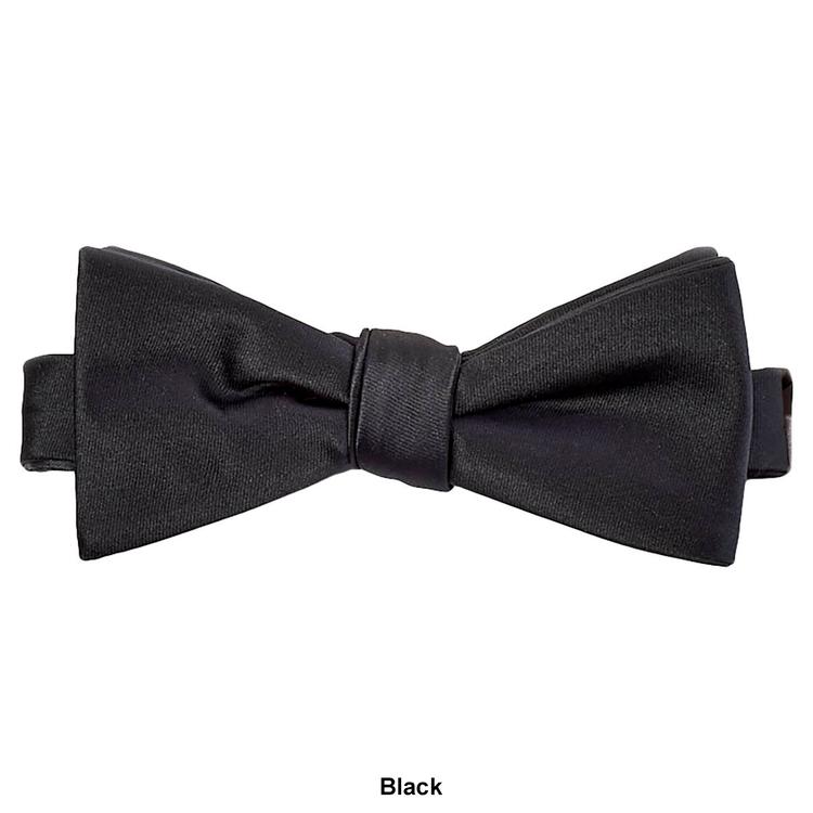 Mens John Henry Satin Solid Bow Tie in Box