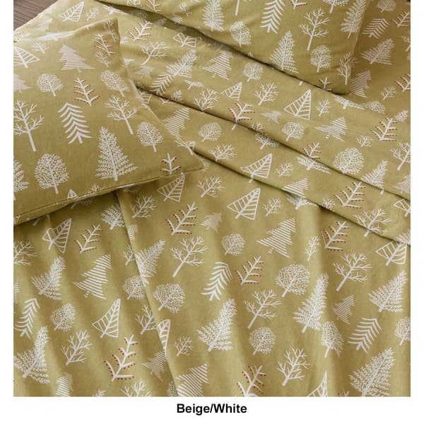 Freshfolds Premium Cotton Flannel Winter Forest 4pc. Sheet Set