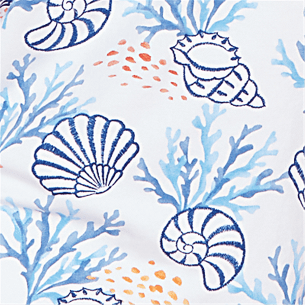 Womens Alfred Dunner Port Side Coastal Embroidered Blouse