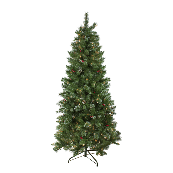 Northlight 7.5ft. Pre-Lit Mixed Pine Glittered Christmas Tree