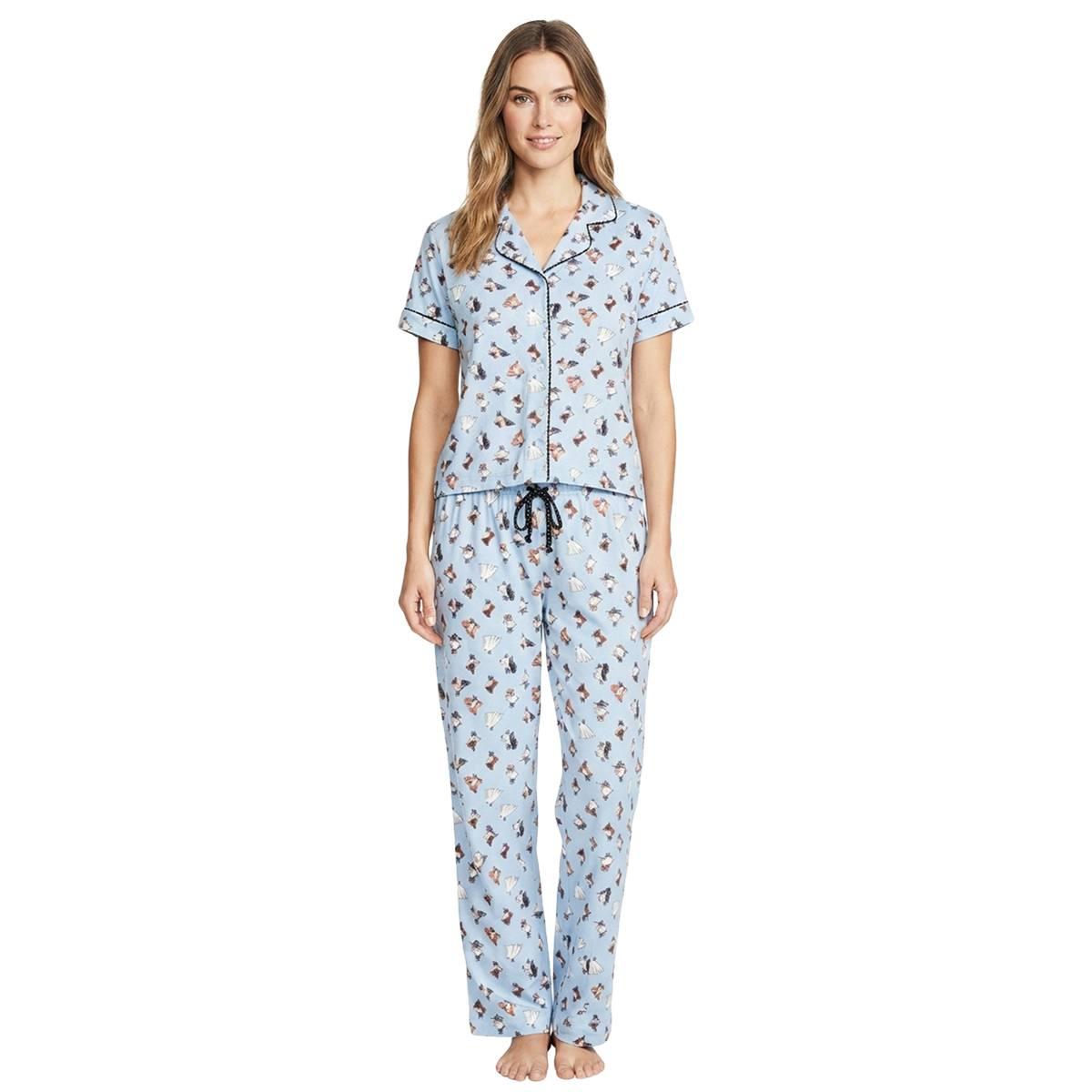 Womens Cath Kidston Short Sleeve Halloween Dogs Pajama Set