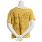 Juniors Hybrid Off the Shoulder Embroidered Front & Back Pooh Tee - image 3
