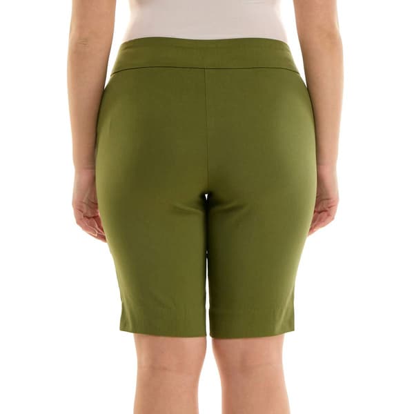 Petite Zac & Rachel Solid Pull On Bermuda Shorts