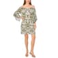 Womens MSK 3/4 Bell Sleeve Off The Shoulder Ikat Shift Dress - image 3