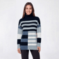 Womens Preswick & Moore® Stripe Tunic Turtle Neck Sweater - image 2