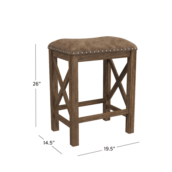 HH2 Home Willow Bend Backless Counter Height Stools - Set of 2