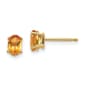 Gemstone Classics&#40;tm&#41; Yellow Gold 6mm. Citrine Stud Earrings - image 1