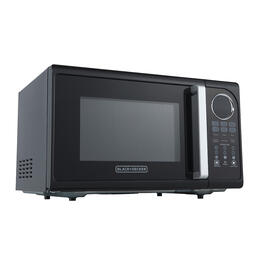 Black & Decker 0.9 cu. ft. Black Pull Handle Microwave Oven