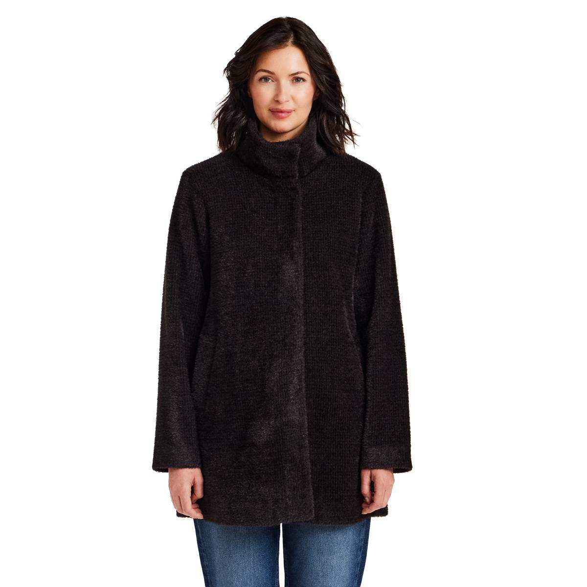 Womens Weatherproof(R) Houndstooth Cocoa Cozy Topper Coat