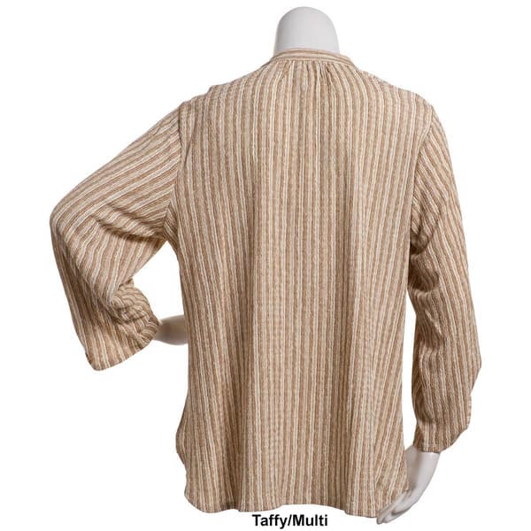 Plus Size Ruby Rd. Must Haves II Textured Henley Tunic Blouse