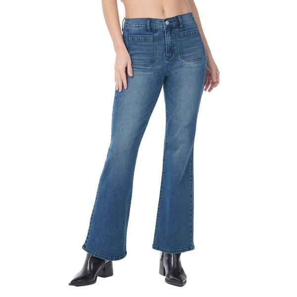 Womens Nicole Miller Super High Rise Flare Leg Jeans