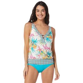 Womens Beach House Tropical Bloom Monica Tankini Swim Top